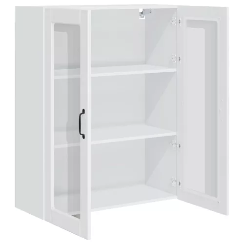 Fali konyhaszekrény Magas Fényű Fehér 80 x 31 x 100 cm Faanyag