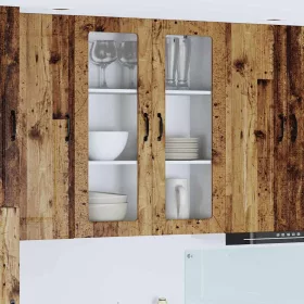   Fali konyhaszekrény polcokkal Öreg fa 80 x 31 x 100 cm Faanyag