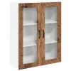 Fali konyhaszekrény polcokkal Öreg fa 80 x 31 x 100 cm Faanyag