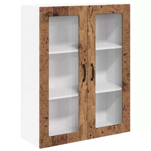Fali konyhaszekrény polcokkal Öreg fa 80 x 31 x 100 cm Faanyag