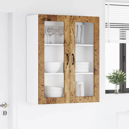 Fali konyhaszekrény polcokkal Öreg fa 80 x 31 x 100 cm Faanyag