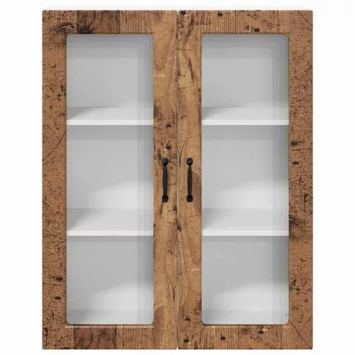 Fali konyhaszekrény polcokkal Öreg fa 80 x 31 x 100 cm Faanyag