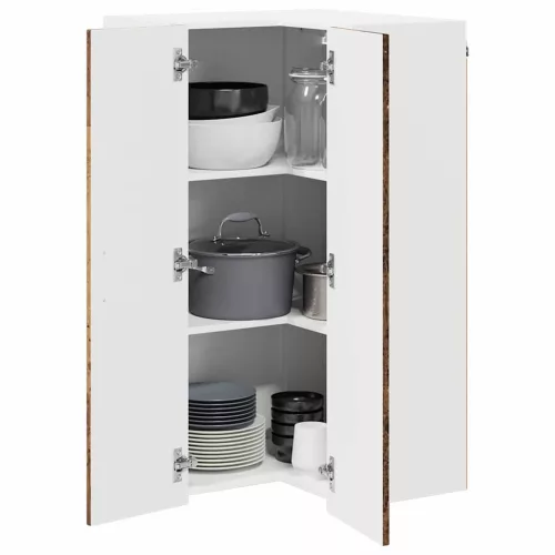 Fali konyhaszekrény polcokkal Öreg fa 57 x 57 x 100 cm Faanyag