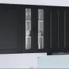 Fali konyhaszekrény polcokkal Fekete 60 x 31 x 100 cm Faanyag