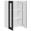 Fali konyhaszekrény polcokkal Fekete 60 x 31 x 100 cm Faanyag