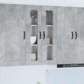 Fali konyhaszekrény Beton Szürke 60 x 31 x 100 cm Faanyag