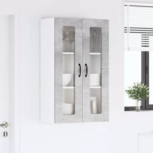 Fali konyhaszekrény Beton Szürke 60 x 31 x 100 cm Faanyag