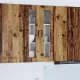 Fali konyhaszekrény polcokkal Öreg fa 60 x 31 x 100 cm Faanyag