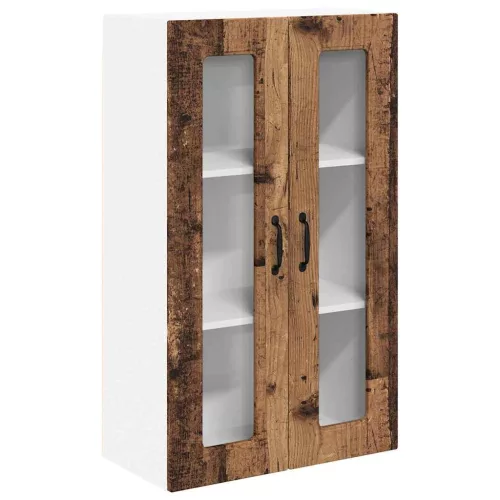 Fali konyhaszekrény polcokkal Öreg fa 60 x 31 x 100 cm Faanyag