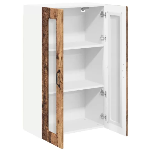 Fali konyhaszekrény polcokkal Öreg fa 60 x 31 x 100 cm Faanyag