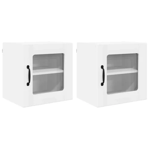 Fali konyhaszekrény 2 pcs Fehér 40 x 31 x 40 cm Faanyag