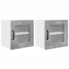 Fali konyhaszekrény 2 pcs Beton Szürke 40 x 31 x 40 cm Faanyag