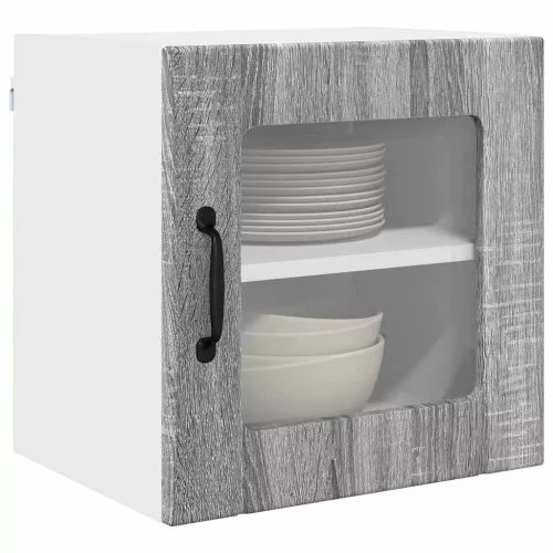 Fali konyhaszekrény 2 pcs Szürke Sonoma 40 x 31 x 40 cm Faanyag