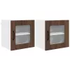 Fali konyhaszekrény 2 pcs Barna Tölgy 40 x 31 x 40 cm Faanyag
