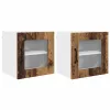 Fali konyhaszekrény 2 pcs Öreg fa 40 x 31 x 40 cm Faanyag