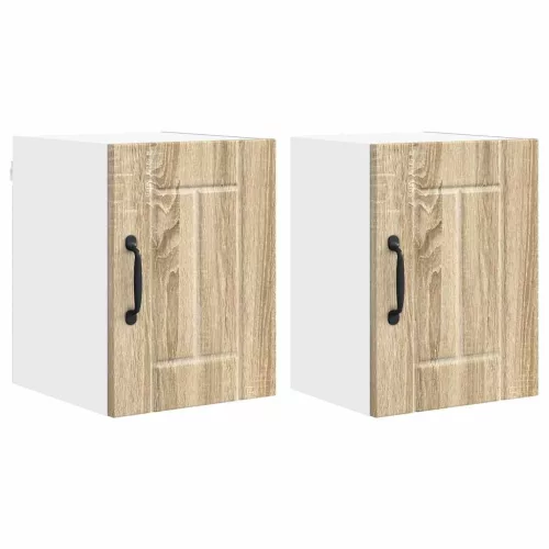 Fali konyhaszekrény 2 pcs Sonoma tölgy 30 x 31 x 40 cm Faanyag