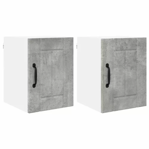 Fali konyhaszekrény 2 pcs Beton Szürke 30 x 31 x 40 cm Faanyag