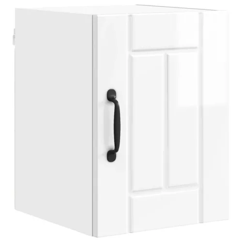 Fali konyhaszekrény 2 pcs Magas Fényű Fehér 30 x 31 x 40 cm