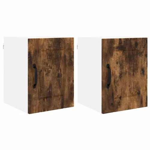 Fali konyhaszekrény 2 pcs Füstölt tölgy 30 x 31 x 40 cm Faanyag