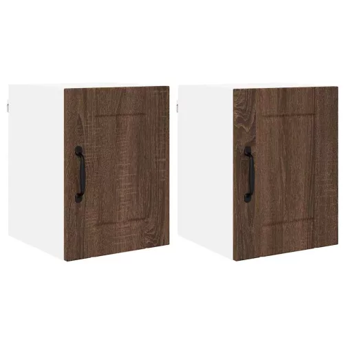 Fali konyhaszekrény 2 pcs Barna Tölgy 30 x 31 x 40 cm Faanyag