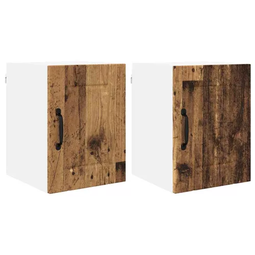 Fali konyhaszekrény 2 pcs Öreg fa 30 x 31 x 40 cm Faanyag