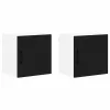 Fali konyhaszekrény 2 pcs Fekete 40 x 31 x 40 cm Faanyag