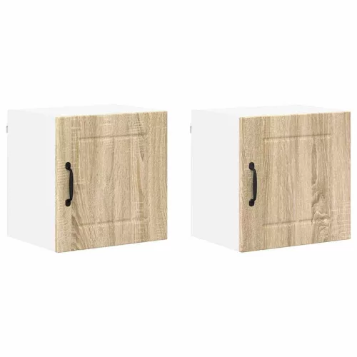 Fali konyhaszekrény 2 pcs Sonoma tölgy 40 x 31 x 40 cm Faanyag