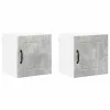 Fali konyhaszekrény 2 pcs Beton Szürke 40 x 31 x 40 cm Faanyag