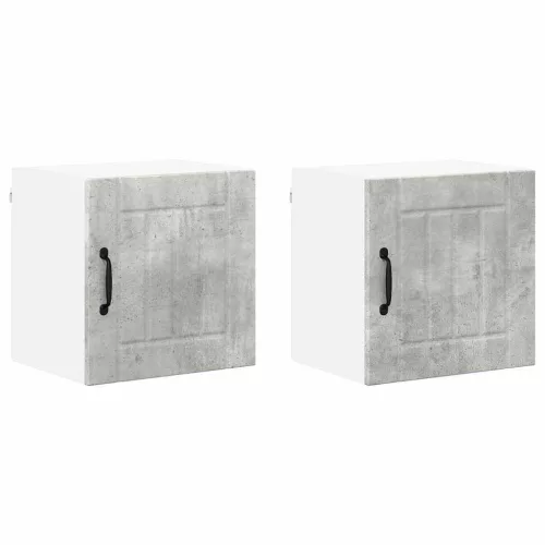 Fali konyhaszekrény 2 pcs Beton Szürke 40 x 31 x 40 cm Faanyag