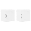 Fali konyhaszekrény 2 pcs Magas Fényű Fehér 40 x 31 x 40 cm