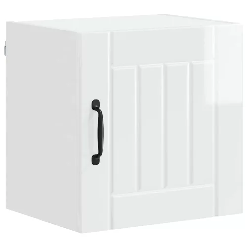 Fali konyhaszekrény 2 pcs Magas Fényű Fehér 40 x 31 x 40 cm