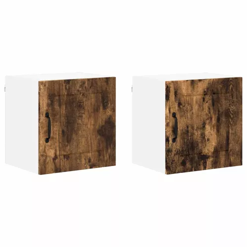 Fali konyhaszekrény 2 pcs Füstölt tölgy 40 x 31 x 40 cm Faanyag