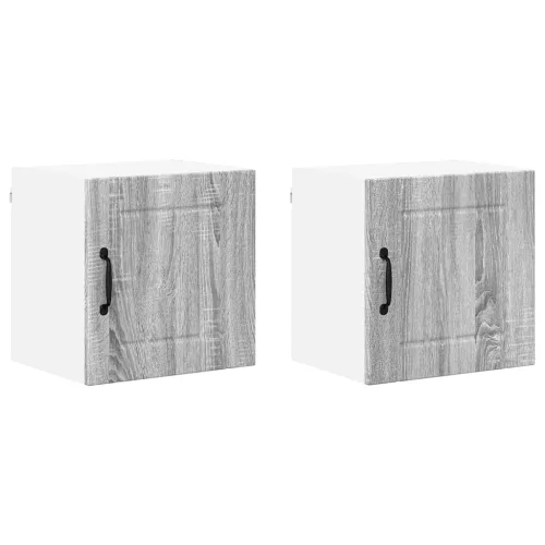 Fali konyhaszekrény 2 pcs Szürke Sonoma 40 x 31 x 40 cm Faanyag