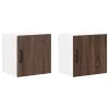 Fali konyhaszekrény 2 pcs Barna Tölgy 40 x 31 x 40 cm Faanyag