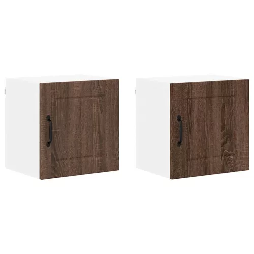Fali konyhaszekrény 2 pcs Barna Tölgy 40 x 31 x 40 cm Faanyag