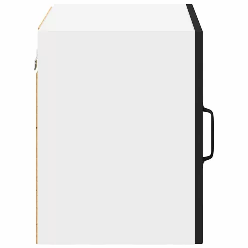 Fali konyhaszekrény polcokkal Fekete 50 x 31 x 40 cm Faanyag