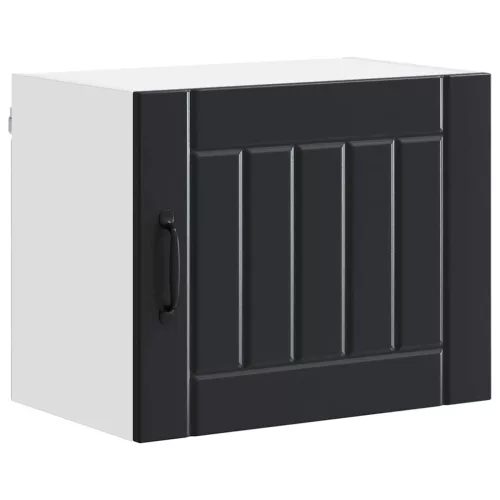 Fali konyhaszekrény 2 pcs Fekete 50 x 31 x 40 cm Faanyag
