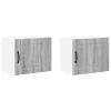 Fali konyhaszekrény 2 pcs Szürke Sonoma 50 x 31 x 40 cm Faanyag