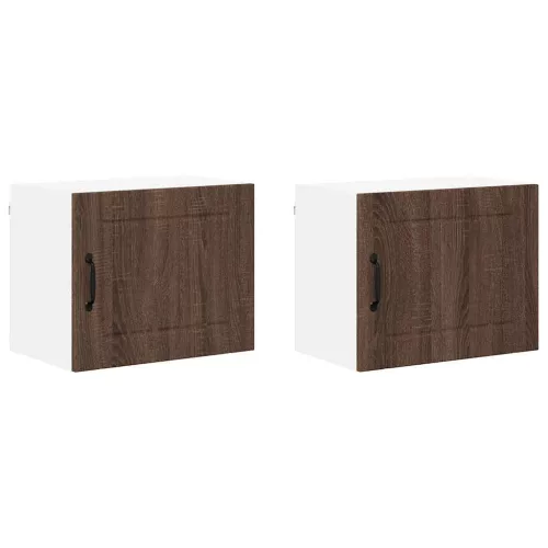 Fali konyhaszekrény 2 pcs Barna Tölgy 50 x 31 x 40 cm Faanyag