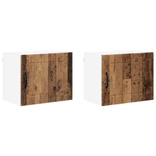 Fali konyhaszekrény 2 pcs Öreg fa 50 x 31 x 40 cm Faanyag