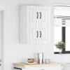 Fali konyhaszekrény 2 pcs Fehér 60 x 31 x 40 cm Faanyag