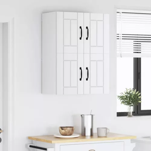 Fali konyhaszekrény 2 pcs Fehér 60 x 31 x 40 cm Faanyag
