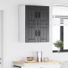 Fali konyhaszekrény 2 pcs Fekete 60 x 31 x 40 cm Faanyag