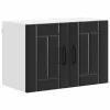 Fali konyhaszekrény 2 pcs Fekete 60 x 31 x 40 cm Faanyag