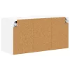 Fali konyhaszekrény Magas Fényű Fehér 80 x 31 x 40 cm Faanyag