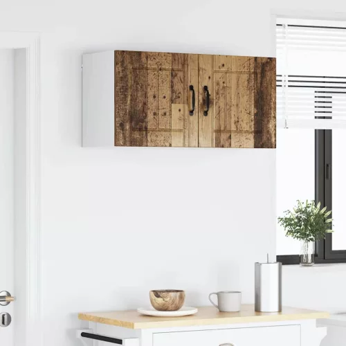Fali konyhaszekrény polcokkal Öreg fa 80 x 31 x 40 cm Faanyag