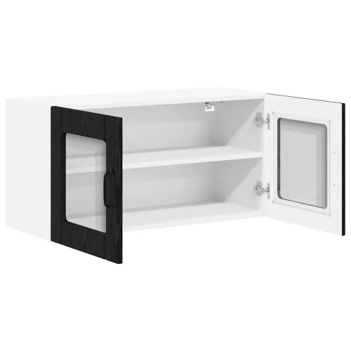 Fali konyhaszekrény Fekete tölgy 80 x 31 x 40 cm Faanyag