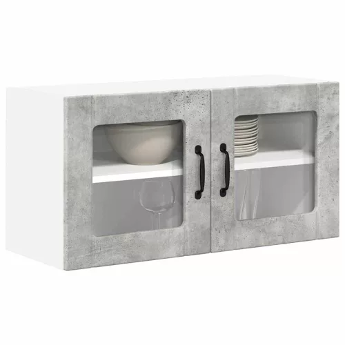 Fali konyhaszekrény Beton Szürke 80 x 31 x 40 cm Faanyag