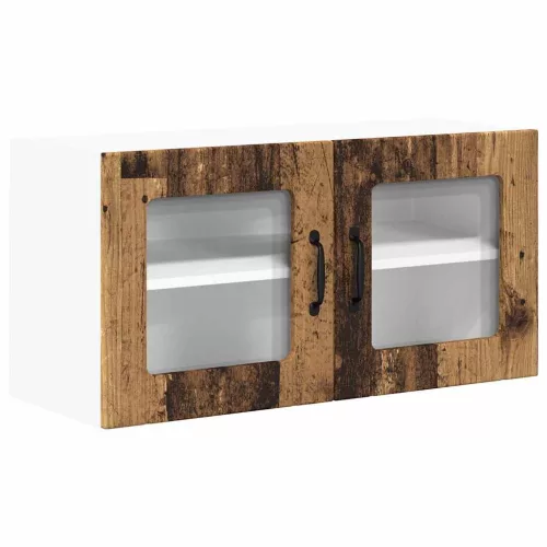 Fali konyhaszekrény polcokkal Öreg fa 80 x 31 x 40 cm Faanyag