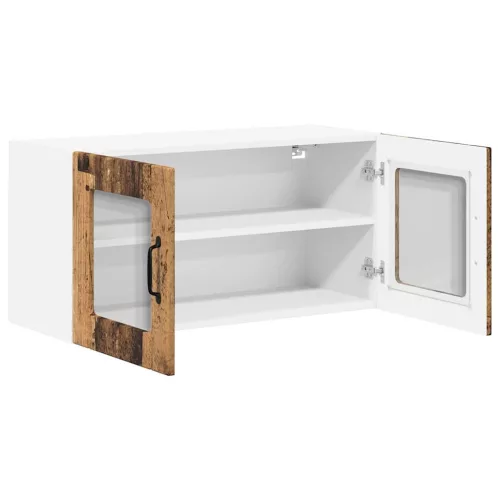 Fali konyhaszekrény polcokkal Öreg fa 80 x 31 x 40 cm Faanyag